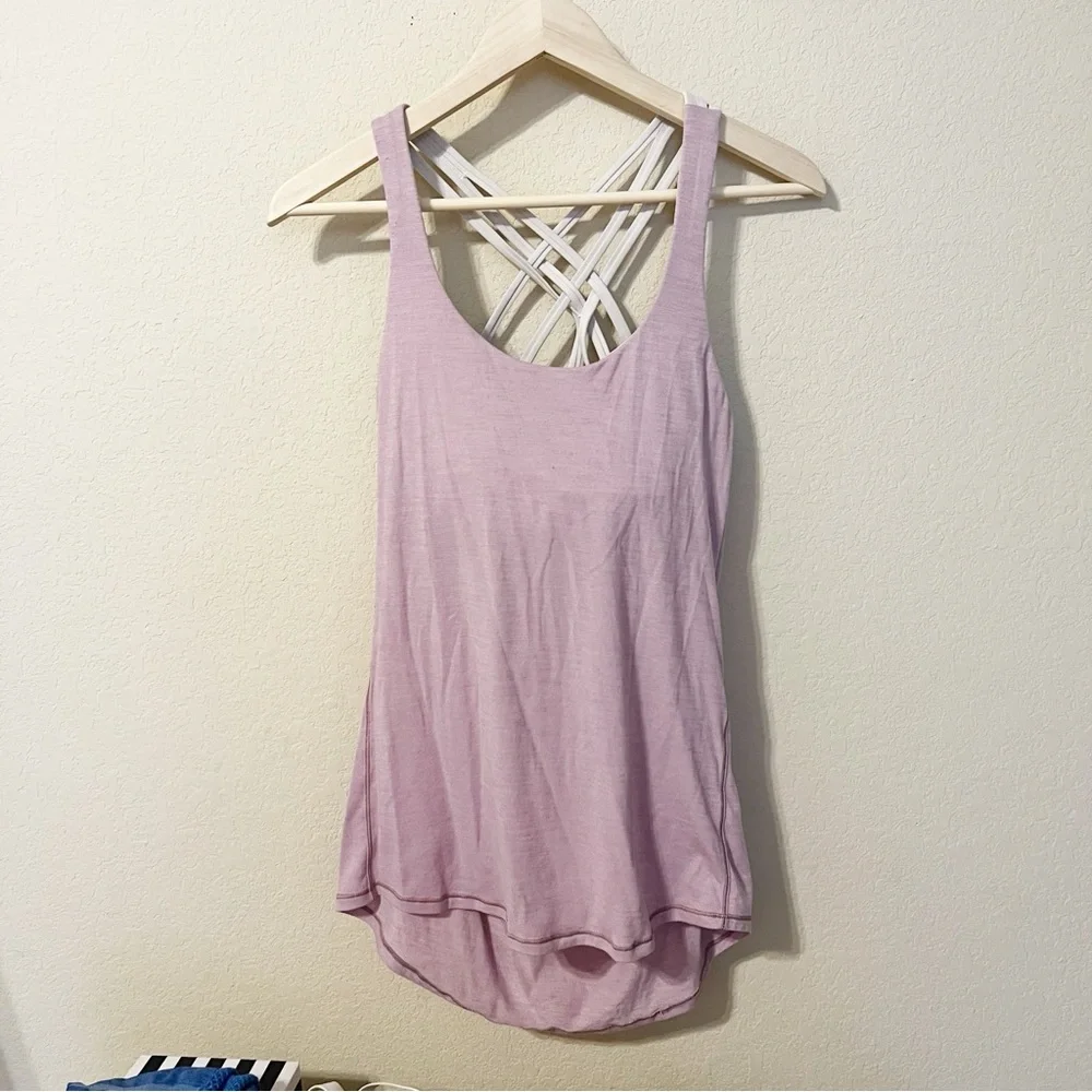 Lululemon Lavender Two in One Tank Top with Draped Back